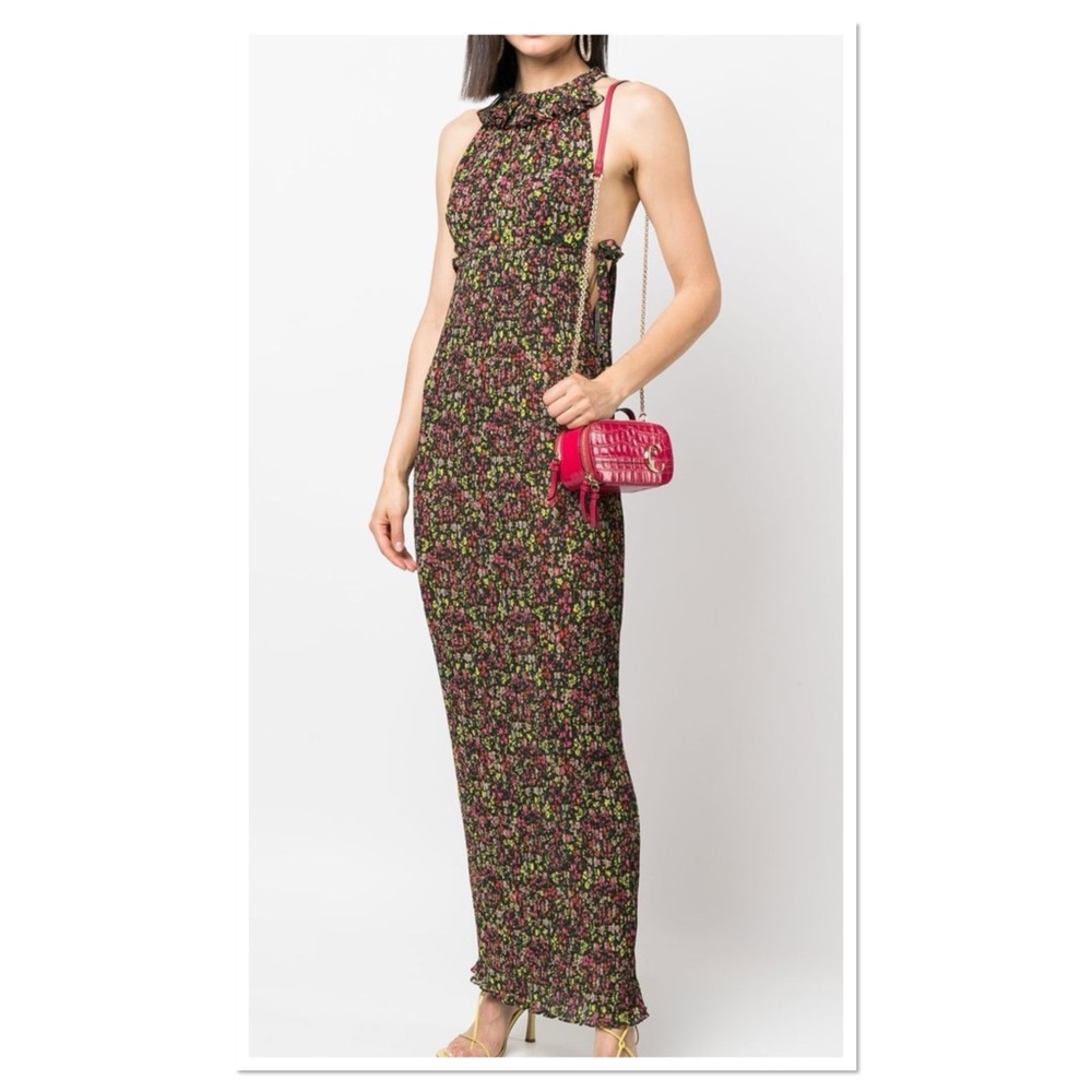 PHILOSOPHY DI LORENZO SERAFINI
Pleated Floral-Print Georgette Maxi Dress Sz S